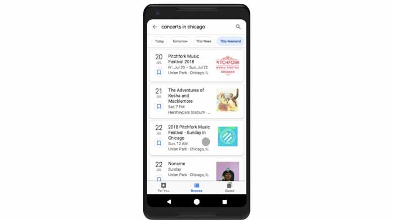 Google to update event search results to show time, location, ticketing providers and more and add a For You tab with personalized suggestions next week